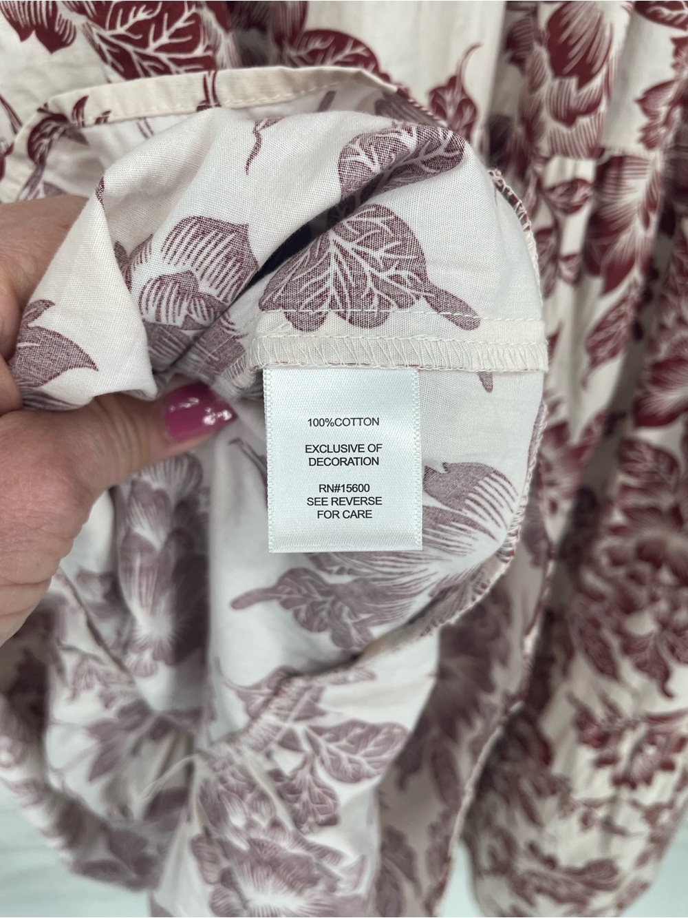 Kate & Sam Floral Midi Dress Size Large Cotton Cottagecore Boho Cream Red - Picture 7 of 9
